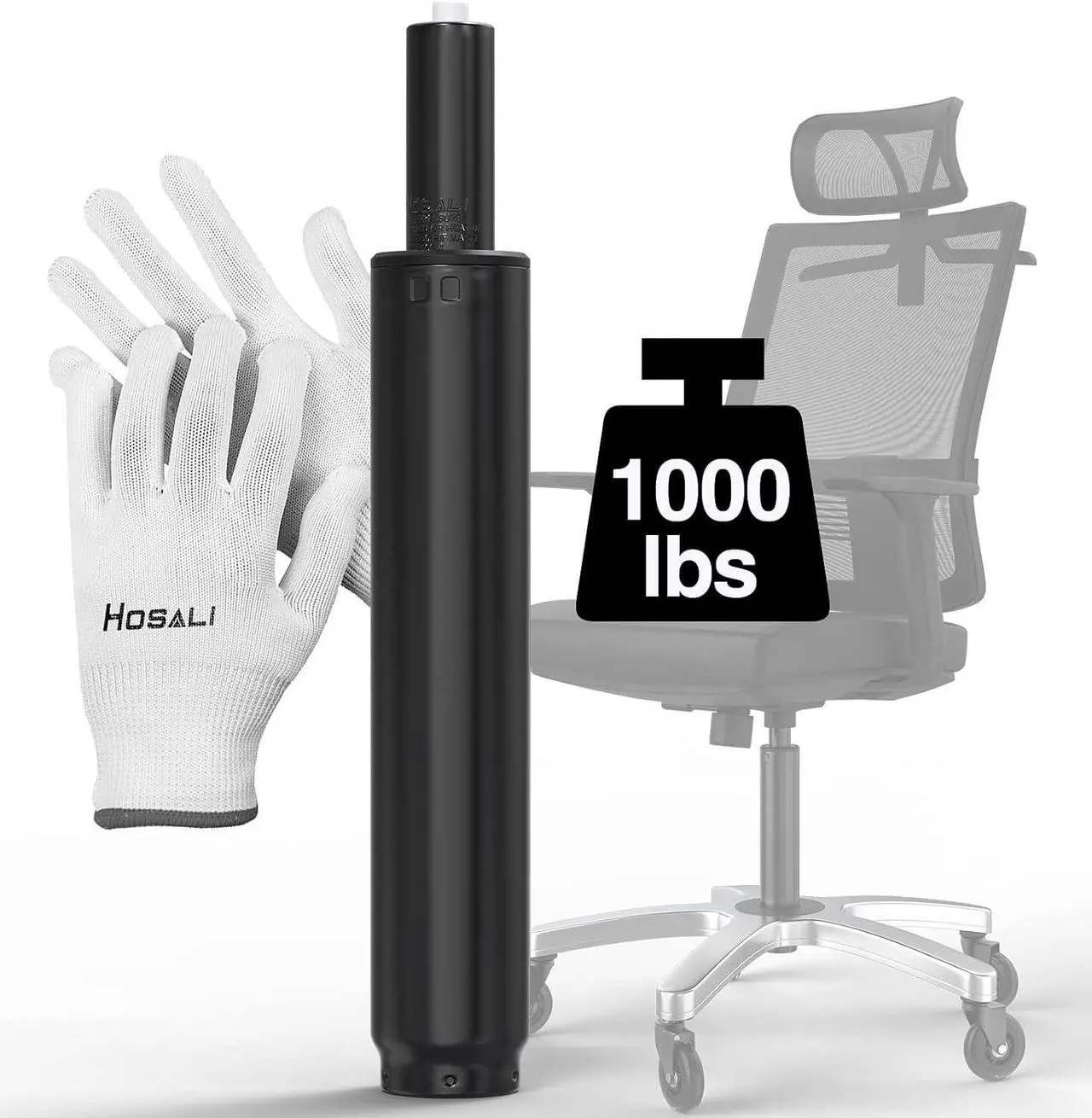Main image of 2.5 inch Office Chair Gas Lift Cylinder-Office Chair Replacement Parts, Heavy-Duty Gas Lift Cylinder Fits Most Chairs,Highest End Class 4 Hydraulic Pneumatic Piston,Universal Size