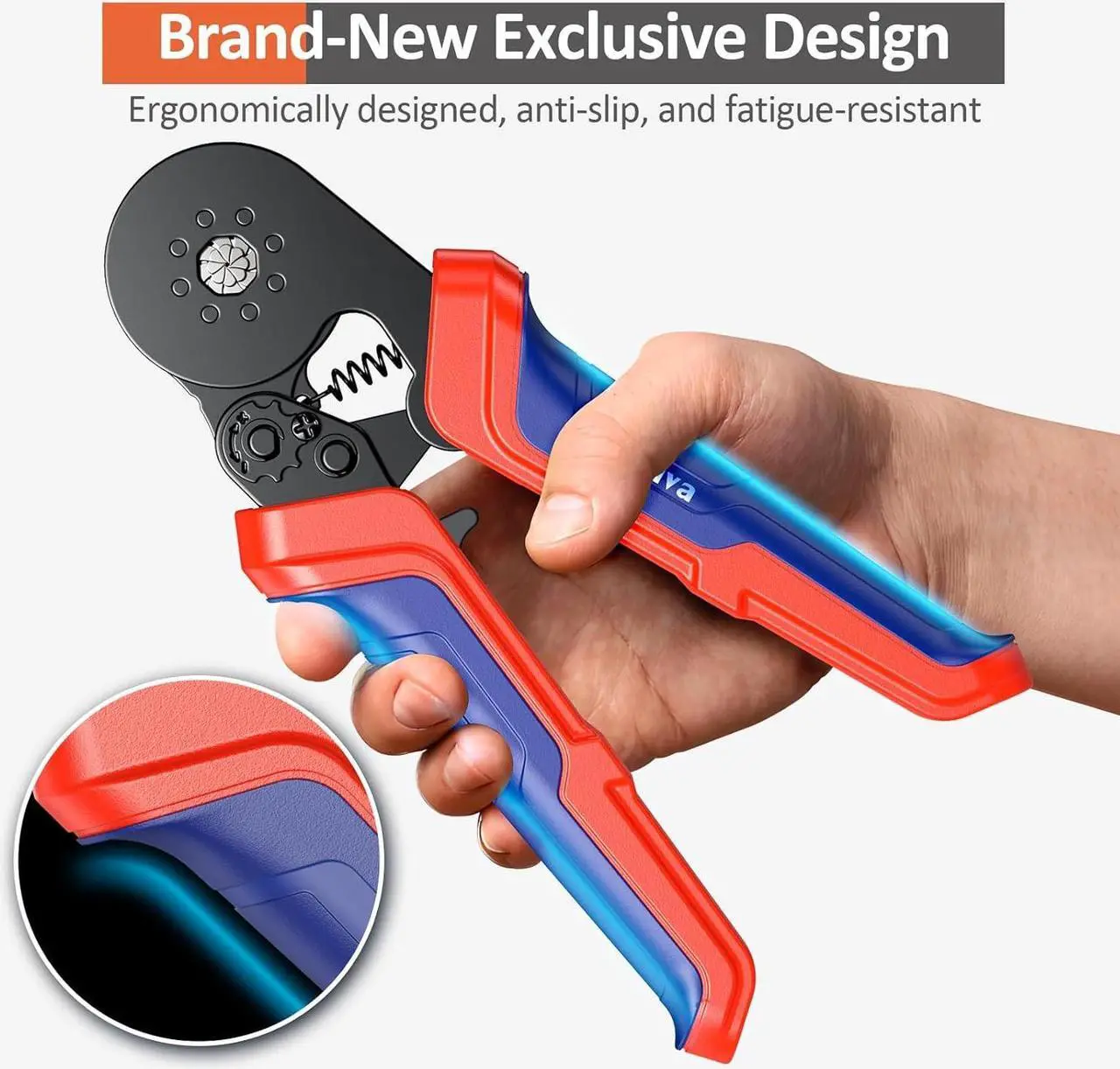 Alt view image 5 of 7 - Ferrule Crimping Tool Kit, Octagonal Crimping Pliers with 1250PCS Single & Twin Ferrules Connectors, Self-Adjustable Ratchet Ferrule Terminals Crimper AWG 23-7