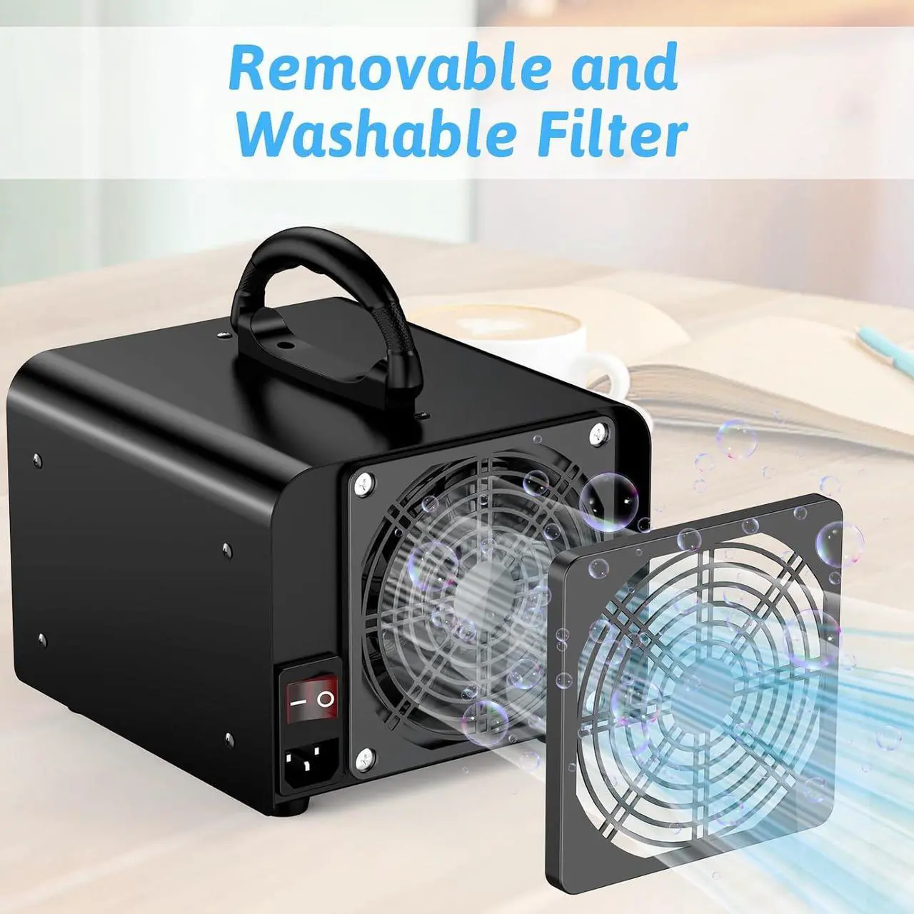 Alt view image 7 of 7 - Ozone Generator 15,000mg/h, Commercial Ozone Machine Odor Removal, High Capacity Ozone Machine, Home Ozone Generator for Car, Home, Smoke, Pet, etc (Black)