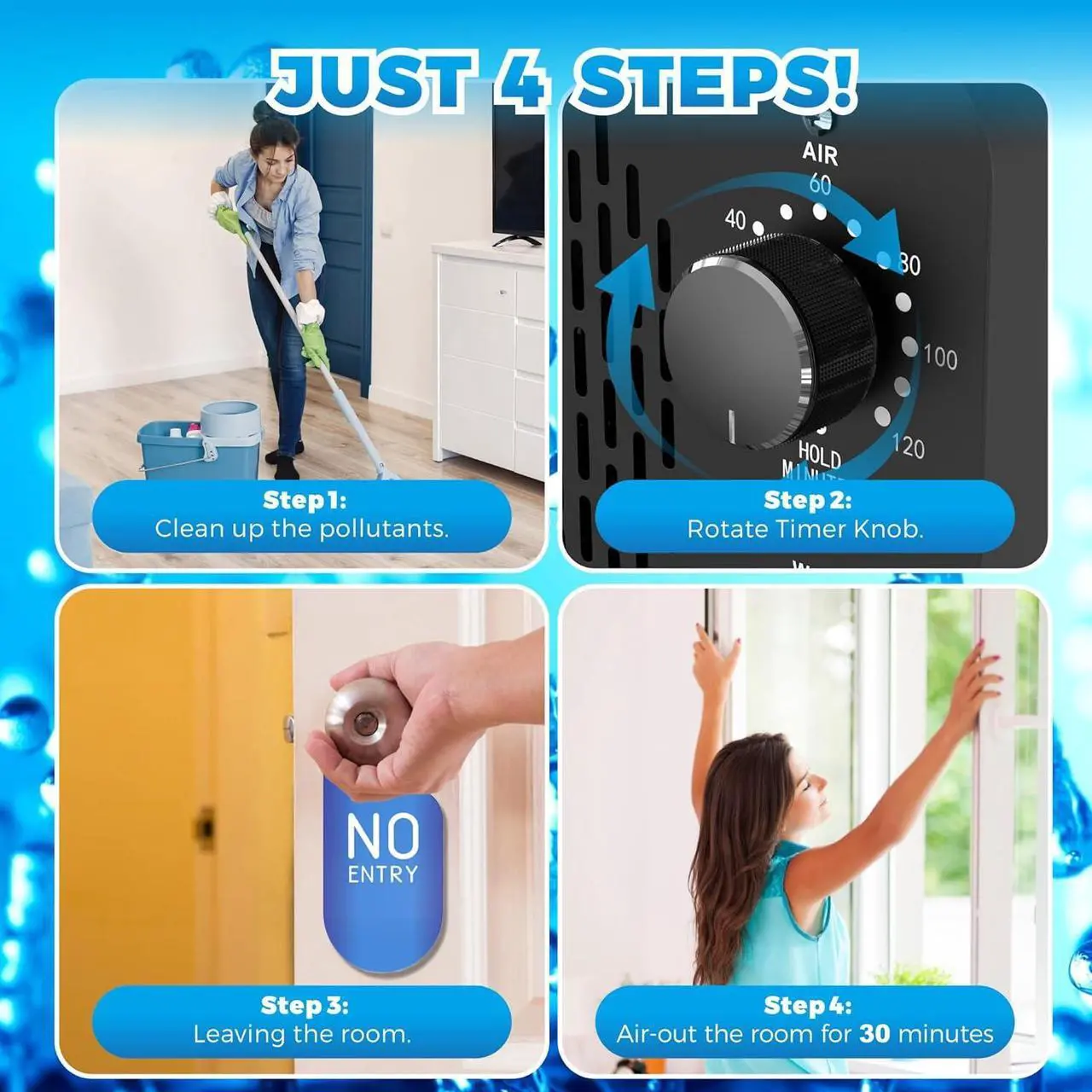 Alt view image 4 of 7 - Ozone Generator & Ozone Generator Water 38,000mg/h, High Capacity Ozone Machine, Commercial Ozone Machine Odor Removal, Home Ozone Generator for Car, Home and cleaning fruits, vegetables, etc