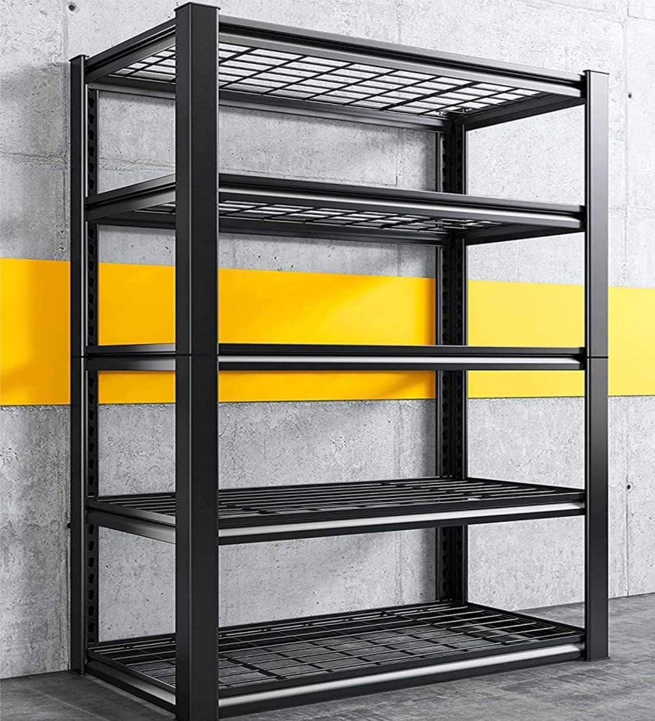 Main image of Garage Shelving, 72" Garage Storage Shelves Heavy Duty Shelving Units and Storage Loads 2500LBS, Adjustable 5 Tier Metal Shelving for Garage Shelves, Utility Shelf Rack, 72" H*35.5" W*16" D