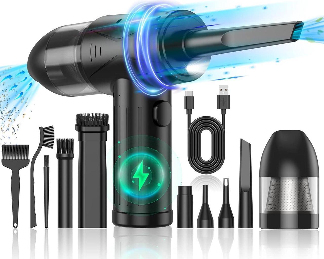Main image of Compressed-Air-Duster-Air-Blower- 180000RPM Air Duster Cleaner 2 in 1- Keyboard Cleaner - no Canned air Dusters- Electric Air Duster - Replaces Air Cans - Jet Dryer Blower Cleaner for pc