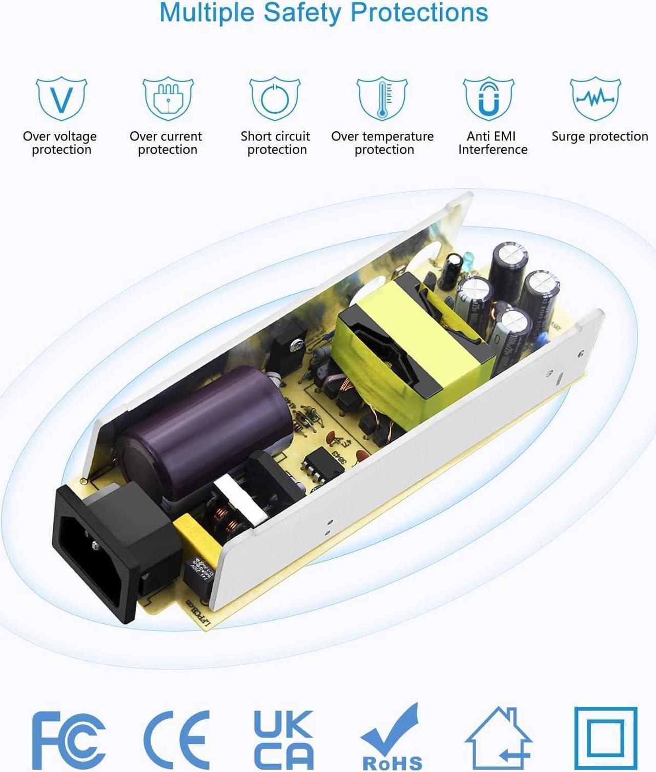 Alt view image 4 of 7 - AC to DC Converter 100V ~ 240V to 12V 10A 120W Power Supply Adapter Car Cigarette Lighter Socket AC/DC Transformer for Car Vacuum Cleaner, Car Refrigerator and Other Car Devices