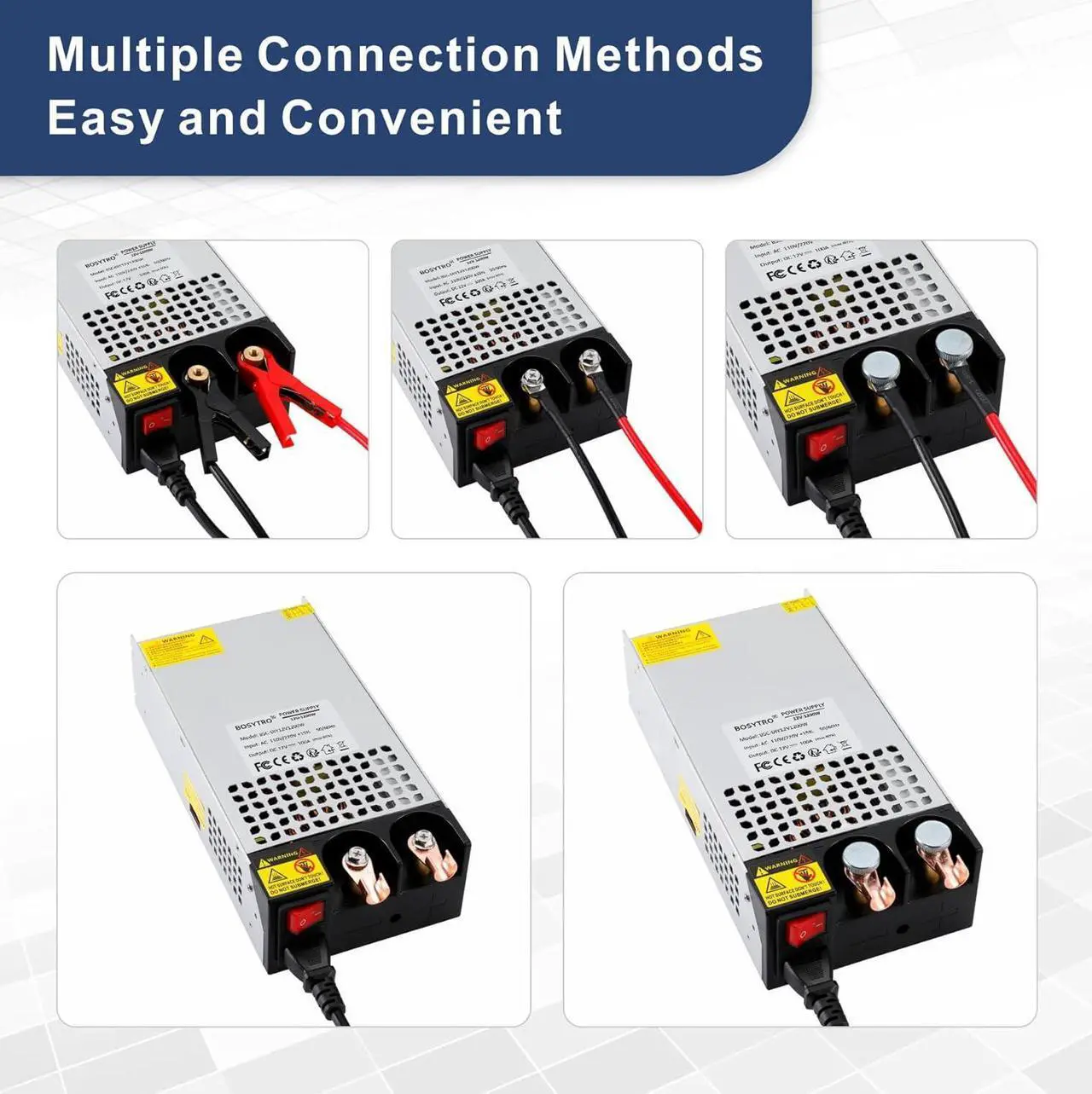 Alt view image 7 of 7 - AC to DC Converter 12V Power Supply 1200W Max 100A SMPS 110v to 12v Converter Switching Power Supply Transformer for Car Radio/Stereos, RV, 3D Printer, Led Strip, Motor Pump, CCTV