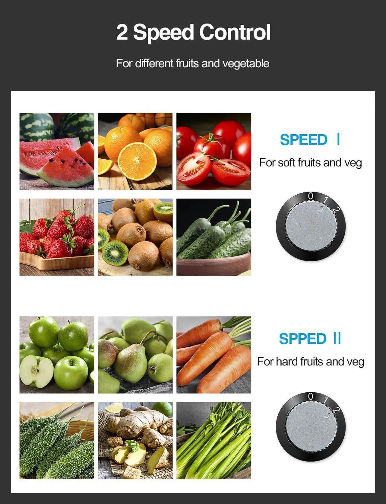 Alt view image 3 of 7 - Juicer Machine, 800W Centrifugal Juicer Extractor with Wide Mouth 3 Feed Chute for Fruit Vegetable, Easy to Clean, Stainless Steel, BPA-free (Black)
