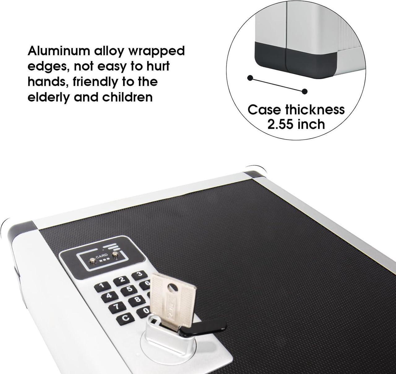 Alt view image 5 of 7 - Key Organizer Lock Box with Combination Lock, Key Box Wall Mount with Code Lock and Key Tag for House Keys Outdoor Key Cabinet (Silver, 24 Slots) 8.46 * 2.55 * 13 Inch