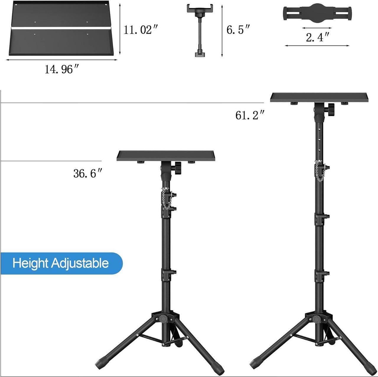 Main image of 63" Tall Projector Stand Tripod,Laptop Tripod Projector Stand Adjustable Height 22 to 63 Inches, Projector Tripod Stand, Tripod for Porjector, Projector Stand for Outdoor Movies