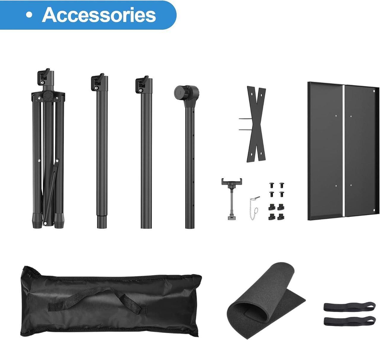 Alt view image 6 of 6 - 63" Tall Projector Stand Tripod,Laptop Tripod Projector Stand Adjustable Height 22 to 63 Inches, Projector Tripod Stand, Tripod for Porjector, Projector Stand for Outdoor Movies