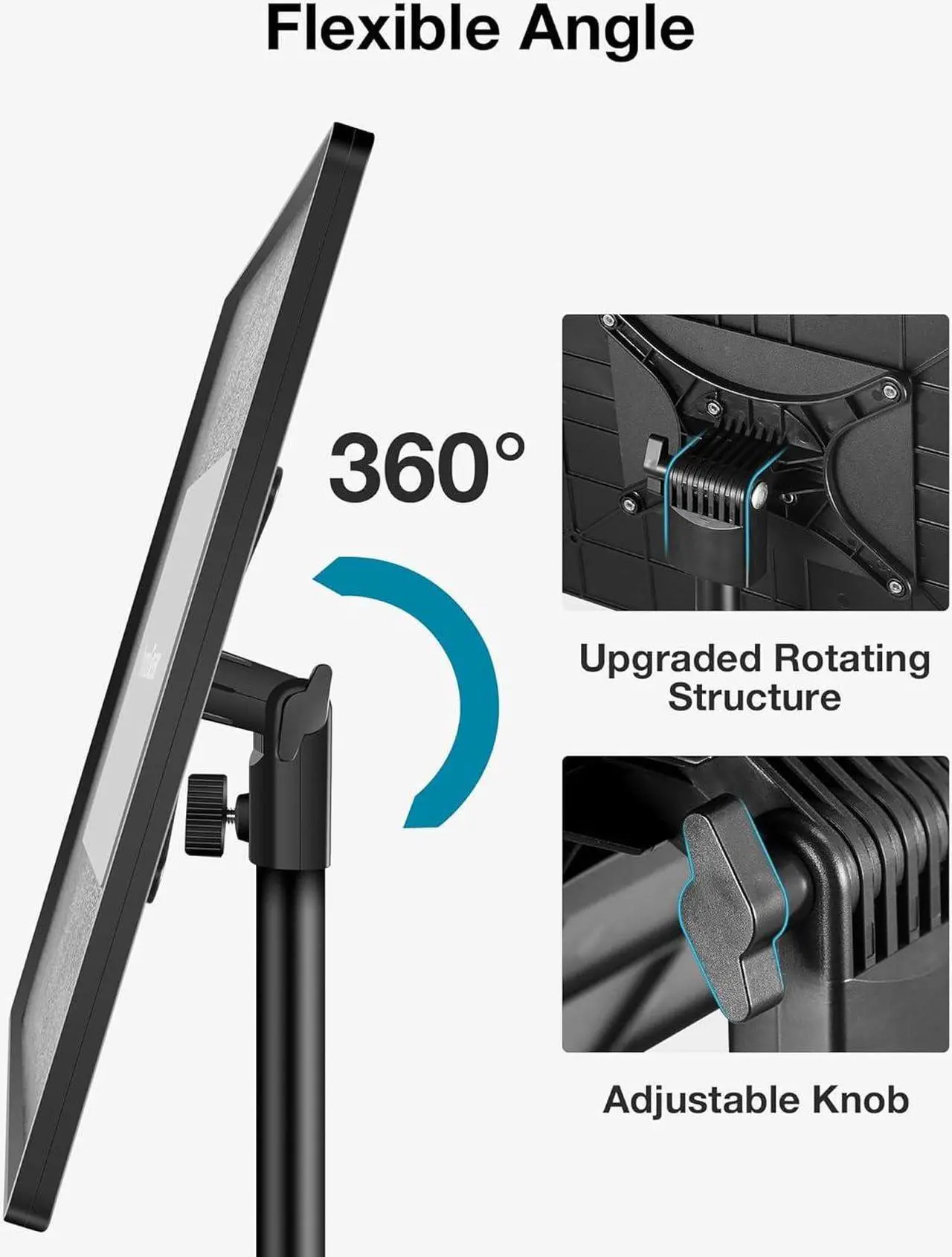 Alt view image 4 of 7 - Projector Stand Tripod, 21" to 38" Height Adjustable Portable Laptop Tripod Stand Music Stand Projector Tripod for Outdoor Office Home Stage Studio Podium Computer DJ Racks