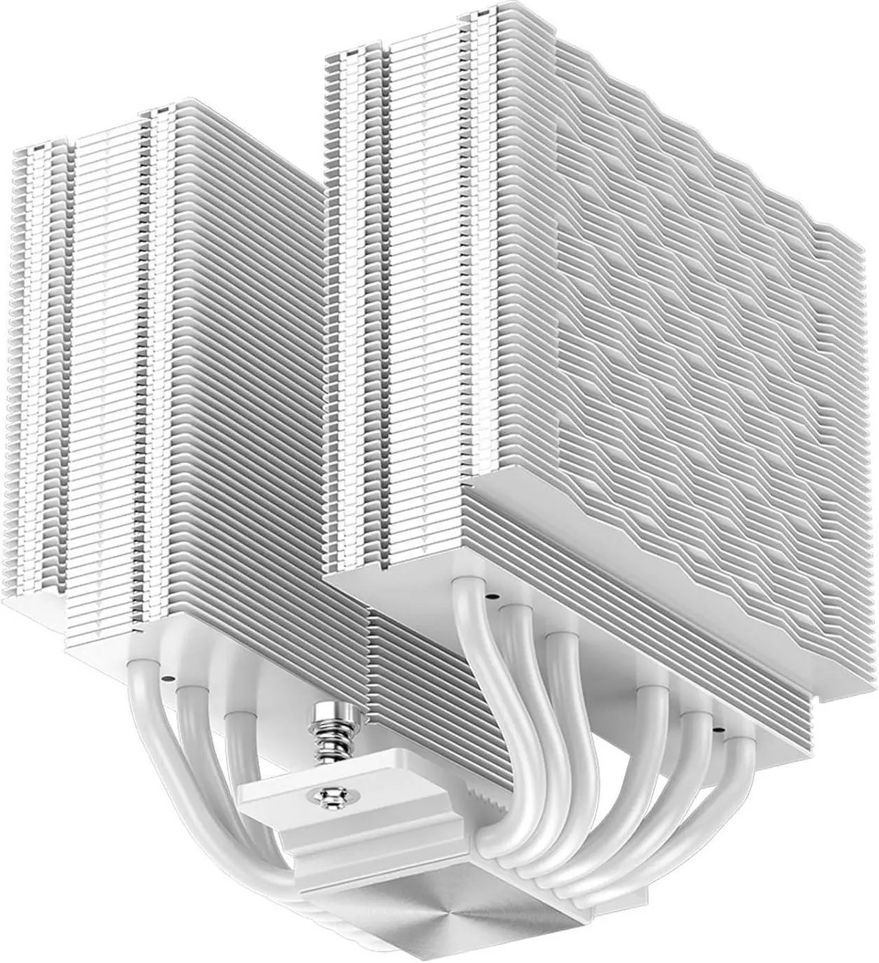 Alt view image 2 of 5 - CPU Cooler TDP 265W CPU Air Cooler Dual Tower CPU Fan 6 HeatPipe CPU Cooling System with Three Modes PWM Silent Fans, Easy Install Air Cooler for Intel LGA 115X/1200/1700,AMD AM4/AM5, White