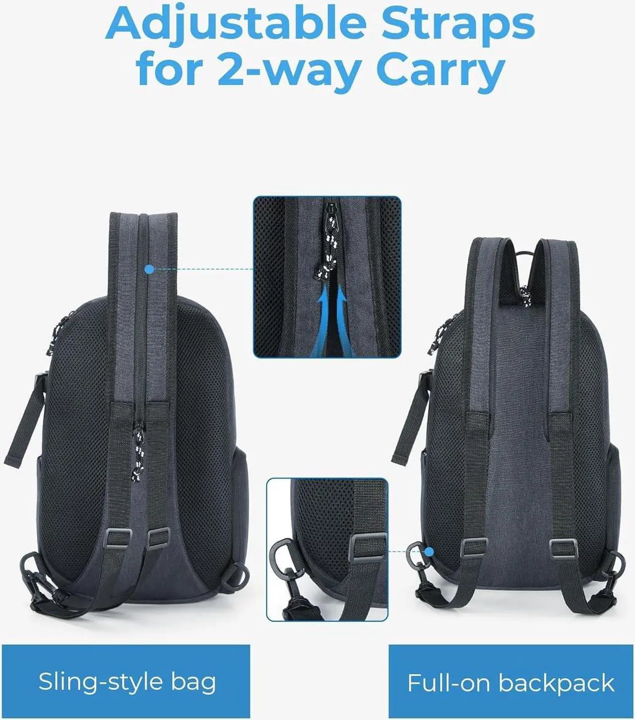 Alt view image 4 of 6 - Small Camera Sling Bag, DSLR/SLR Camera Bag Fits 11" Tablet, Camera Shoulder Bag for Photographers With Tripod Holder