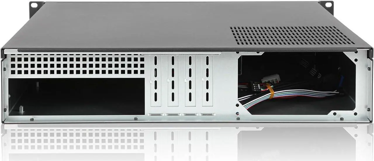 Alt view image 3 of 5 - MicroATX/Mini-ITX 2U Rackmount Server Chassis max 7x3.5 Bay / USB3.0 with 2.0 Adapter Support ATX PSU Either top or Side Cooling Depth 15.7"