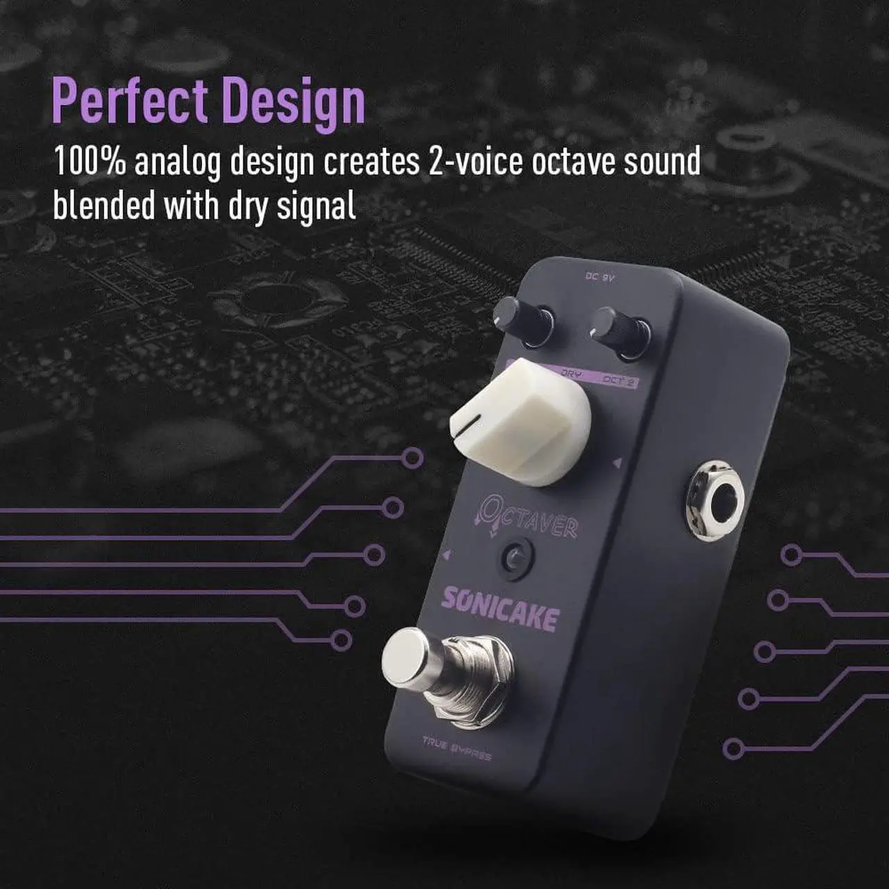 Alt view image 3 of 7 - Octave Guitar Pedal Octave Pedal Guitar Effects Pedal Analog Classic Bass Octaver True Bypass