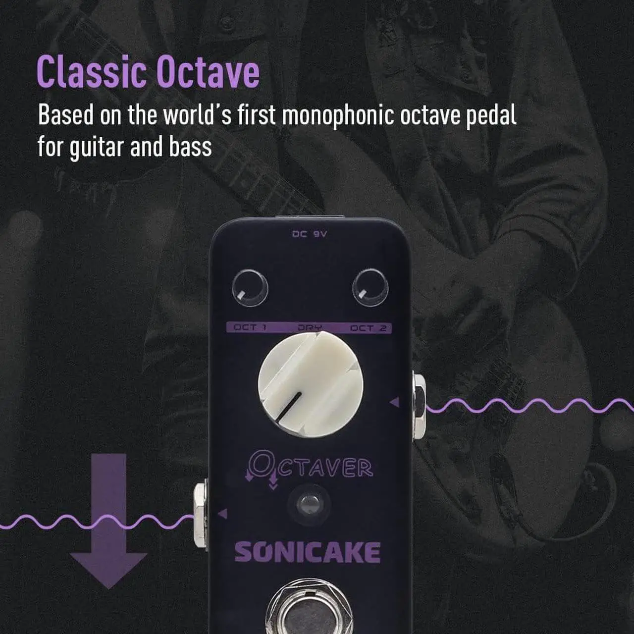 Alt view image 2 of 7 - Octave Guitar Pedal Octave Pedal Guitar Effects Pedal Analog Classic Bass Octaver True Bypass