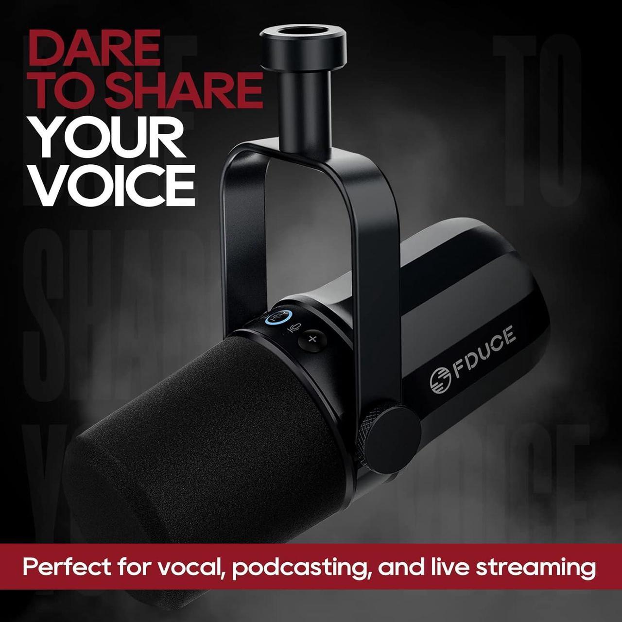 Alt view image 4 of 6 - SL40 USB/XLR Dynamic Microphone for Podcasting, Gaming, Live Streaming & Recording, Built-in Headphone Output, LED Mute Button, All Metal, Voice-Isolating Technology