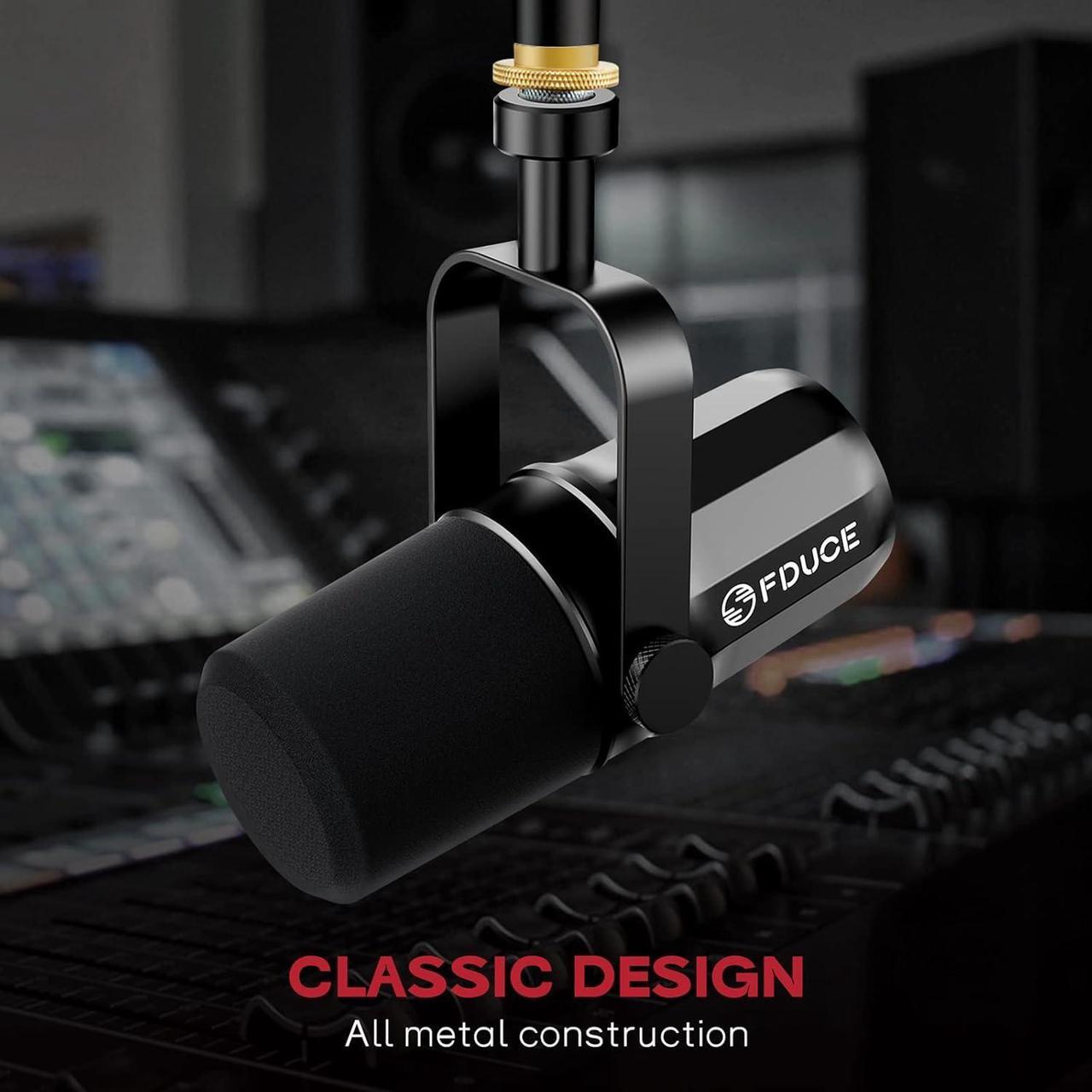 Alt view image 4 of 5 - SL40X XLR Dynamic Microphone for Vocal Recording, Podcasting, Gaming, Live Streaming&Broadcasting, All Metal Cardioid Mic, Voice-Isolating Technology -Black