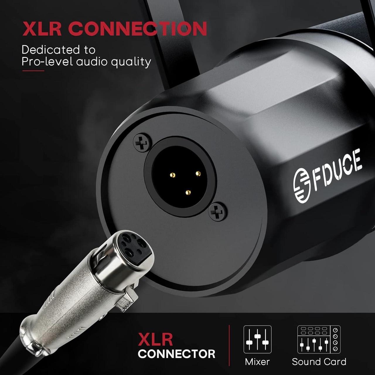 Alt view image 3 of 5 - SL40X XLR Dynamic Microphone for Vocal Recording, Podcasting, Gaming, Live Streaming&Broadcasting, All Metal Cardioid Mic, Voice-Isolating Technology -Black