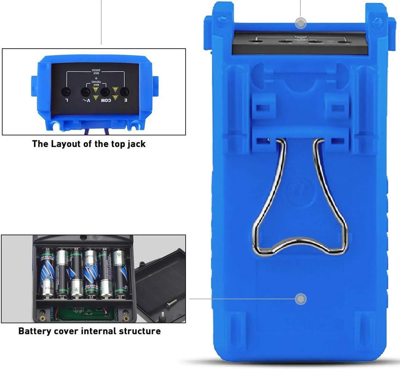 Alt view image 5 of 7 - Digital Insulation Resistance Tester, Megohmmeter 200G Meg Ohmmeter, 500V/1000V/2500V/5kV Test Voltage, Auto Ranging Mega Ohm Meter AC Voltmeter AI-6688B with Over-Range Indicator