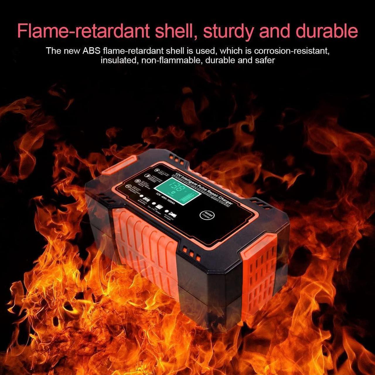 Alt view image 5 of 7 - Car Battery Charger, 12V-6A Automatic Battery Charger/Maintainer Smart Fully Trickle Charger for Cars, Motorcycles, SUVs, Engineering Vehicles, AGM/Gel Lead Acid Battery