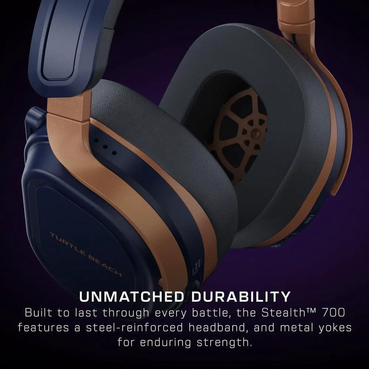Alt view image 6 of 7 - Turtle Beach Stealth 700 Gen 3 Wireless Multiplatform Amplified Gaming Headset for Xbox Series X|S, Xbox One, PC, PS5, Mobile  60mm Drivers, AI Noise-Cancelling Mic, Bluetooth, 80-Hr Battery  Cobalt