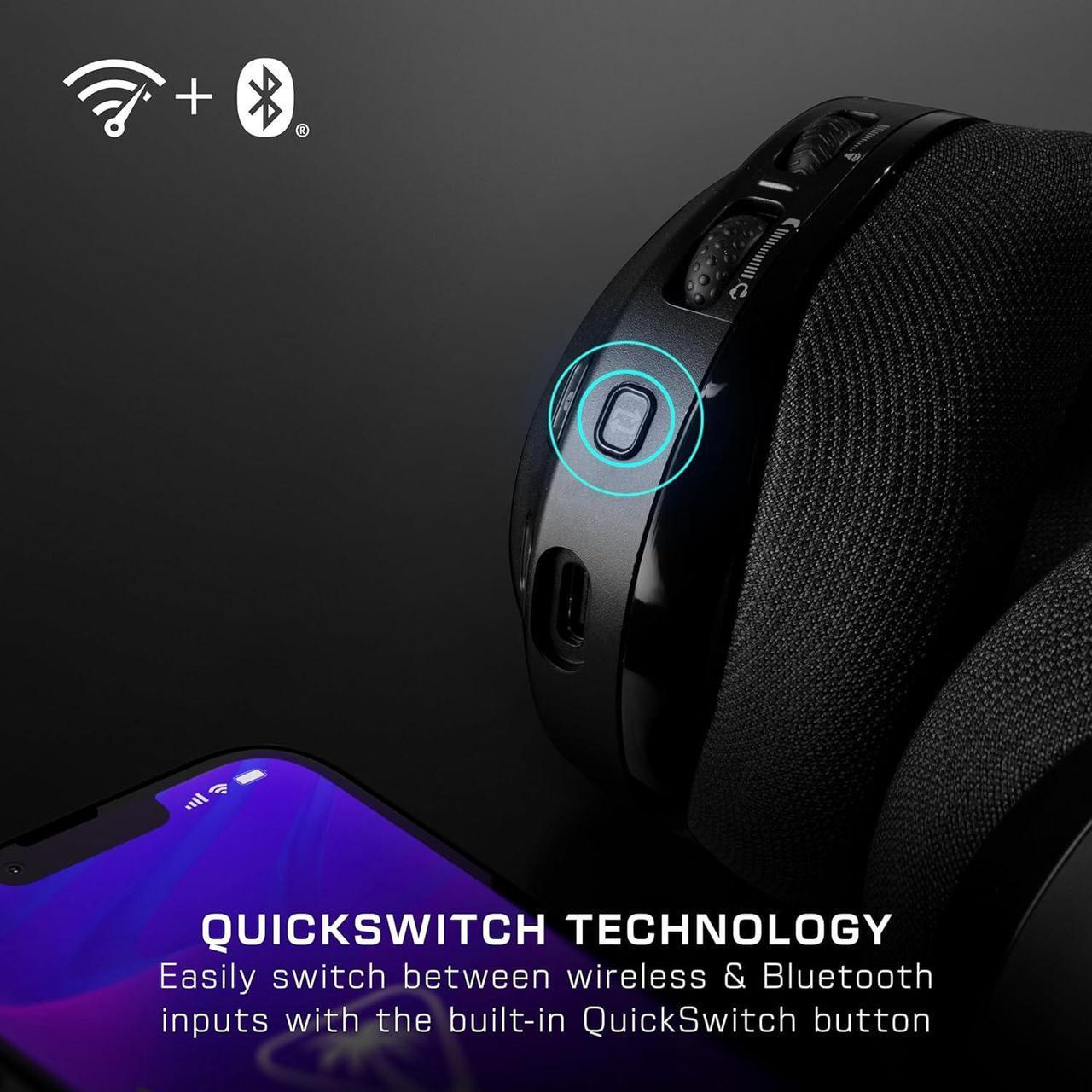 Alt view image 2 of 7 - Turtle Beach Stealth 600 Gen 3 Wireless Multiplatform Amplified Gaming Headset for Xbox Series X|S, Xbox One, PC, PS5, PS4, Mobile  Bluetooth, 80-Hr Battery, AI Noise-Cancelling Mic  Black