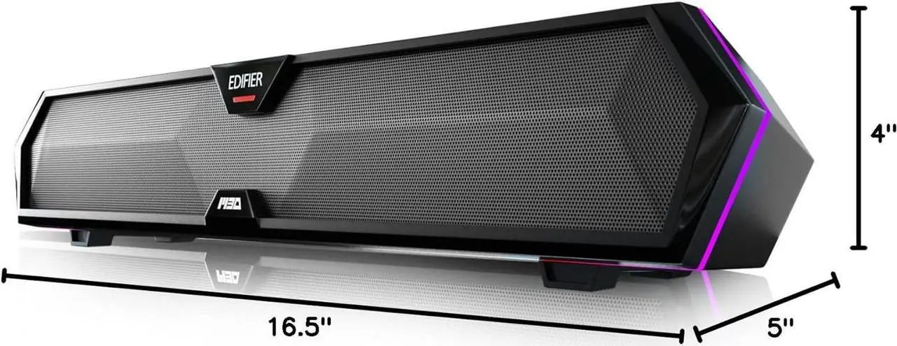Alt view image 7 of 7 - MG300 Computer Sound Bar: Loud Speakers with Deep Bass - Switch RGB Built-in Microphone for Gaming Speakers Wireless Bluetooth 5.3 & USB Adapter PC Sound Bar for Desktop
