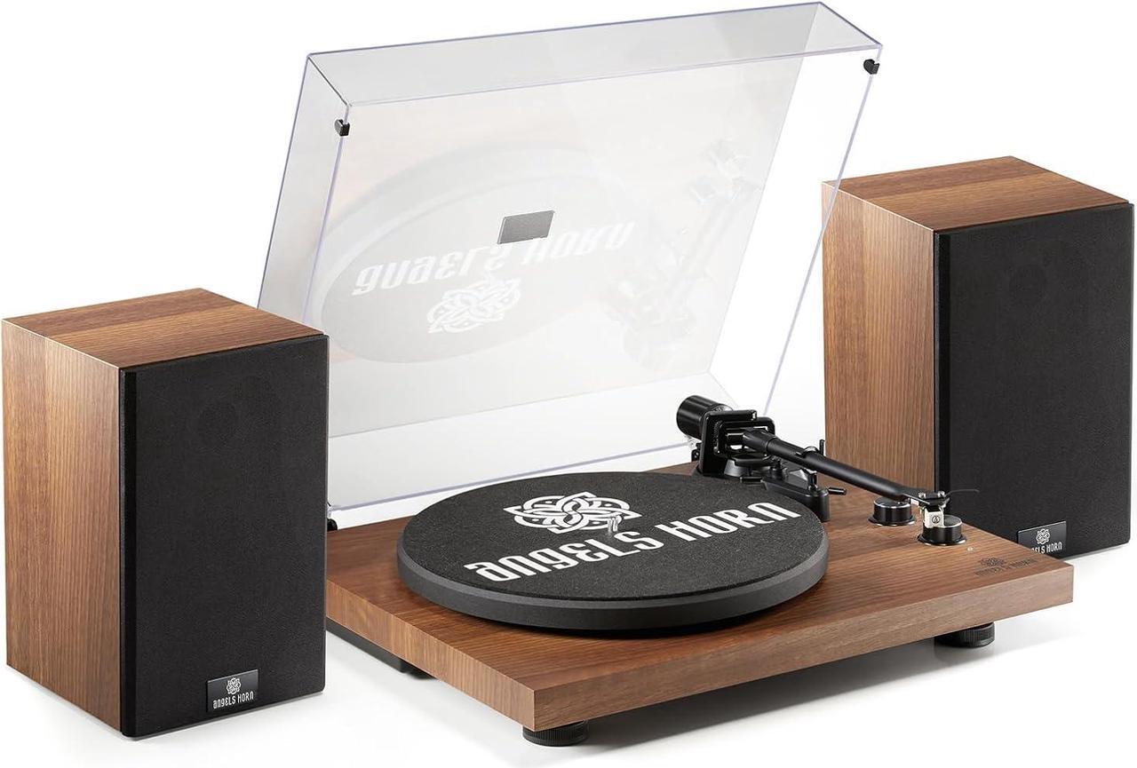 Main image of Vinyl Record Player, Hi-Fi System Bluetooth Turntable Players with Stereo Bookshelf Speakers, Built-in Phono Preamp, Belt Drive 2-Speed, Adjustable Counterweight, AT-3600L
