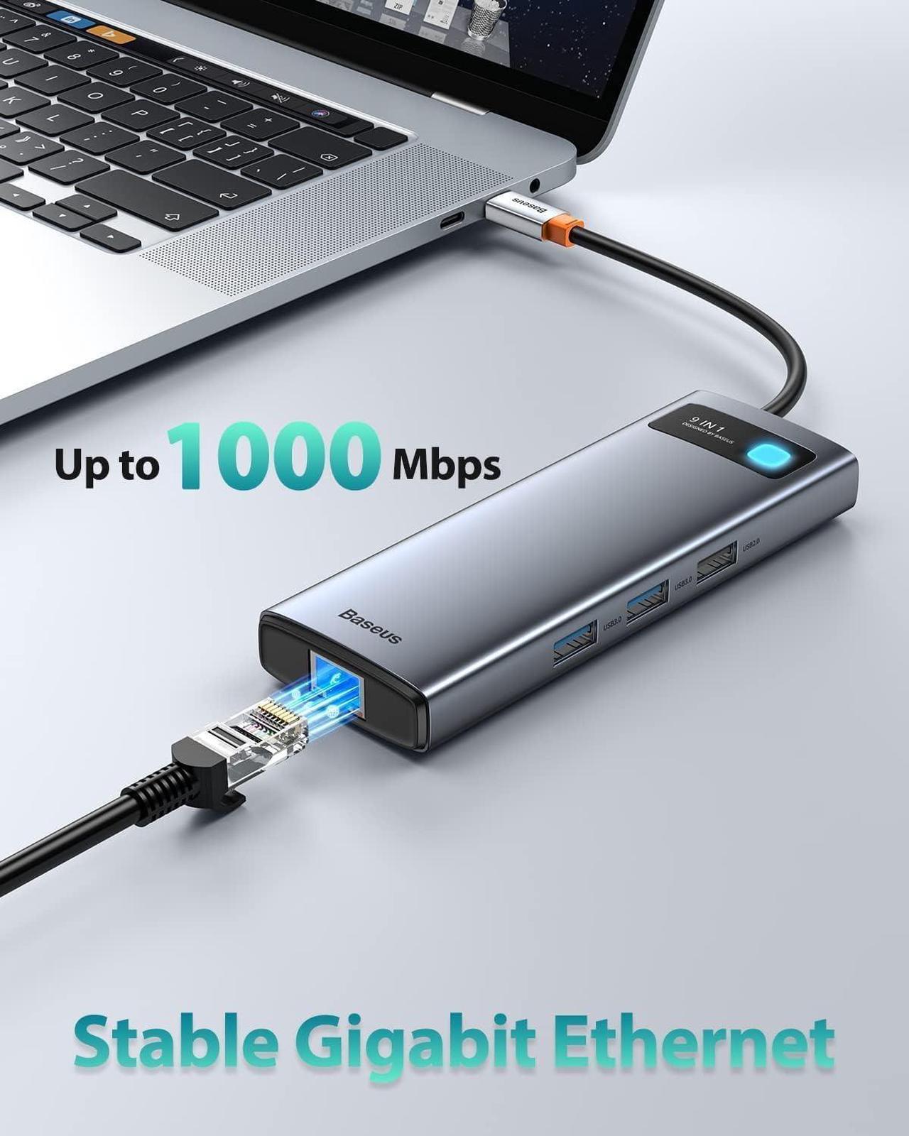 Alt view image 4 of 6 - Laptop Docking Station Dual Monitor 4K@120Hz, 9 in 1 USB C Hub with 2 HDMI, 1000Mbps LAN, Max 85W PD, 3 USB, SD Card Reader, USB C Dock Compatible with iPhone 15/Mac/Dell/HP/Surface/Steam Deck