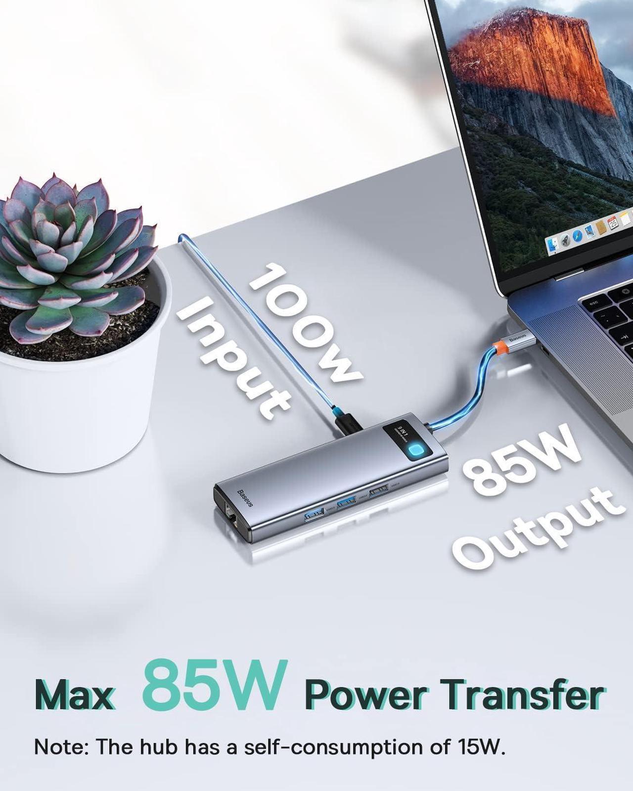 Alt view image 5 of 6 - Laptop Docking Station Dual Monitor 4K@120Hz, 9 in 1 USB C Hub with 2 HDMI, 1000Mbps LAN, Max 85W PD, 3 USB, SD Card Reader, USB C Dock Compatible with iPhone 15/Mac/Dell/HP/Surface/Steam Deck