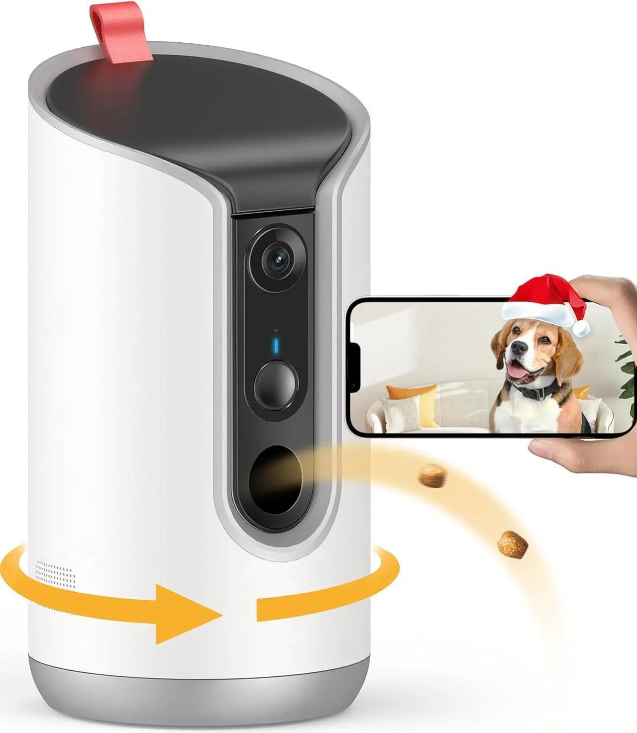 Main image of 2K Pet Camera Treat Dispenser, 360°View Dog Camera with Phone App, 5G&2.4G WiFi 2-Way Talk Pet Camera Indoor for Cats Remote Treat Tossing, Motion Alerts, Auto Tracking