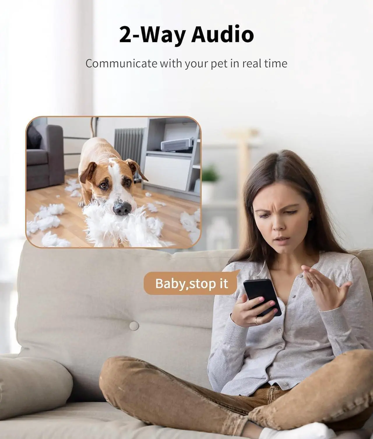 Alt view image 5 of 7 - 2K Pet Camera Treat Dispenser, 360°View Dog Camera with Phone App, 5G&2.4G WiFi 2-Way Talk Pet Camera Indoor for Cats Remote Treat Tossing, Motion Alerts, Auto Tracking