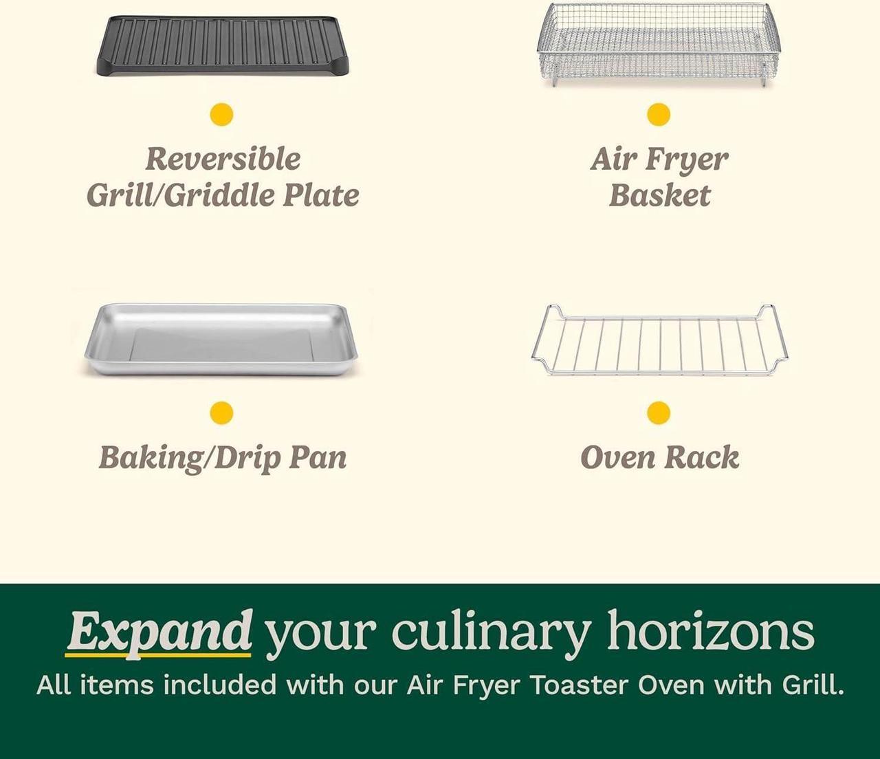 Alt view image 5 of 7 - Cuisinart Air Fryer + Convection Toaster Oven, 8-1 Oven with Bake, Grill, Broil & Warm Options, Stainless Steel, TOA-70
