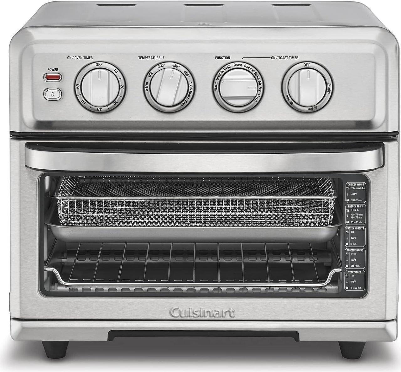 Main image of Cuisinart Air Fryer + Convection Toaster Oven, 8-1 Oven with Bake, Grill, Broil & Warm Options, Stainless Steel, TOA-70