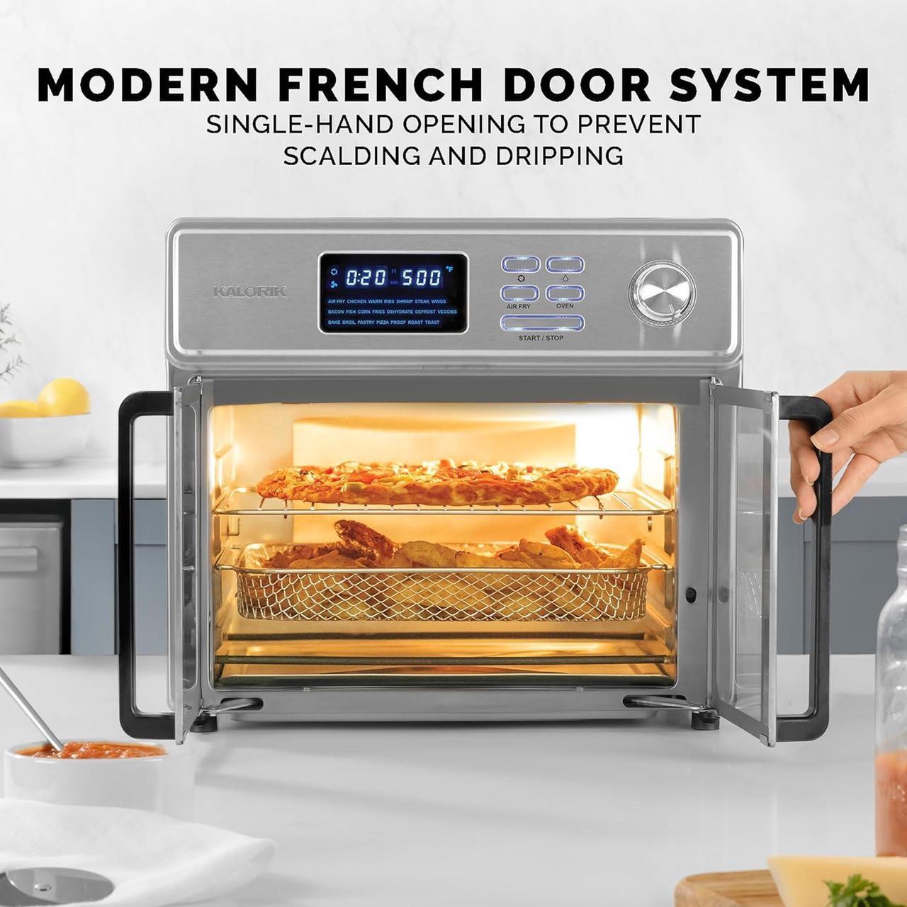Alt view image 7 of 7 - Kalorik MAXX® Digital Air Fryer Oven, 26 Quart, 10-in-1 Countertop Toaster Oven & Air Fryer Combo-21 Presets up to 500 degrees, Includes 9 Accessories & Cookbook