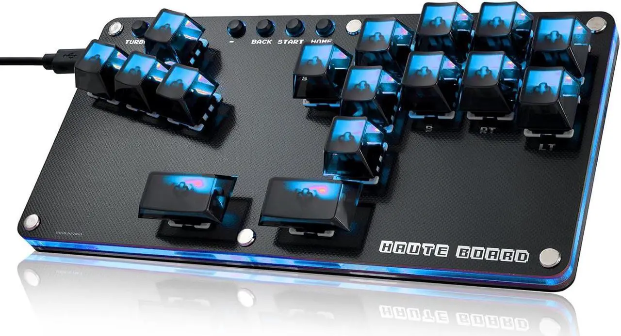Main image of Haute42 16Key All-Button Arcade Controller Gamerfinger with Turbo Functions,Arcade Stick Street Fight Mini Plus Controller for PC/Ps3/Ps4/Switch Game Keyboard-Supports Hot Swap & SOCD