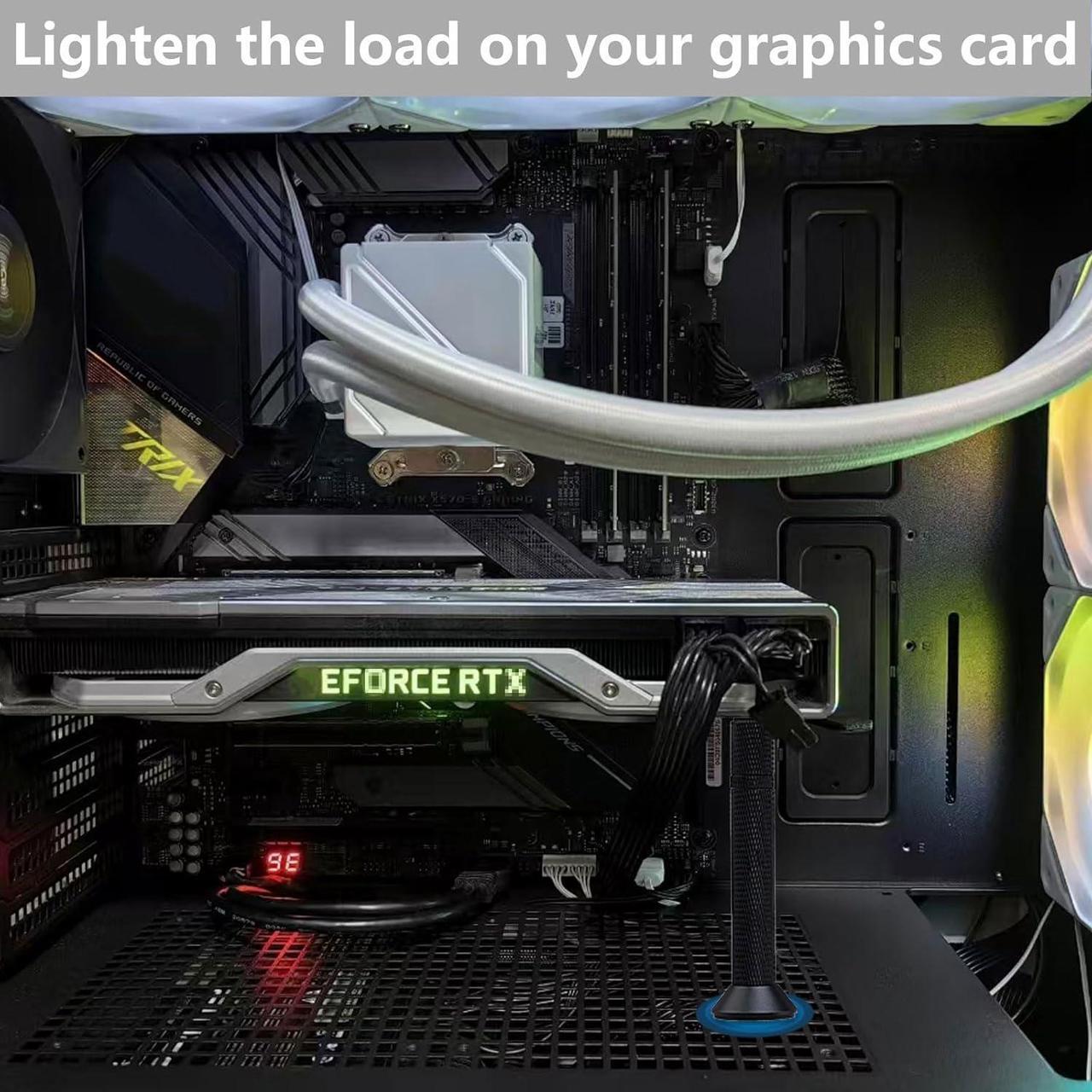 Alt view image 5 of 6 - GPU Support Bracket - Prevent GPU Sag with This Graphics Card Stand and Holder Anti Sag Bracket for GPU Mounting Sturdy GPU Brace for Graphics Card Support - (85-125mm)