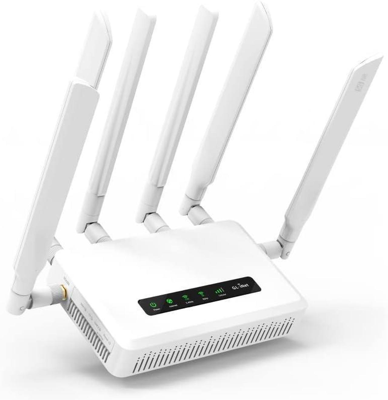 Main image of GL.iNet GL-X3000 (Spitz AX) Cellular Gateway 5G Router for House & RV, Wi-Fi 6, Detachable Antennas, Dual-SIM, T-Mobile & AT&T IoT Device Certified, Family/Rural Area/Road Trips (Free 10GB SIM Card)