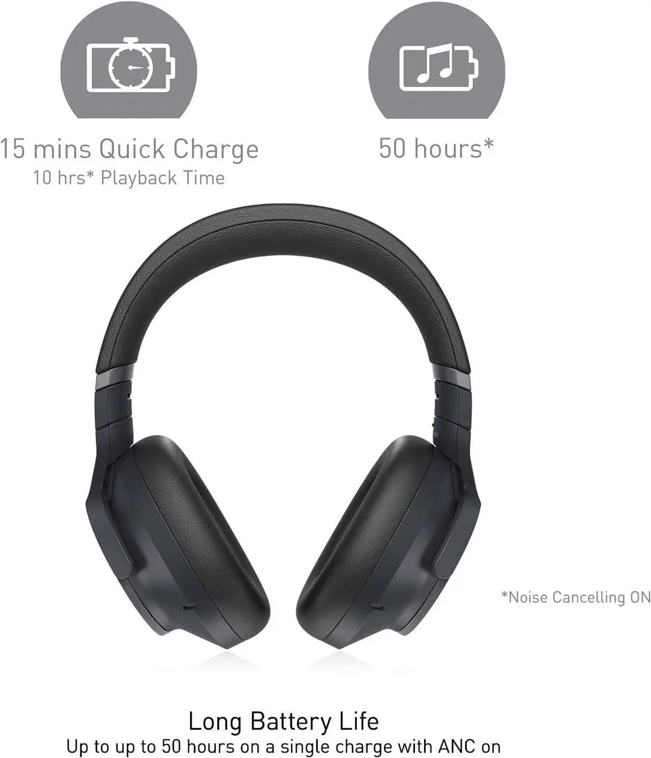 Alt view image 6 of 7 - Technics Wireless Noise Cancelling Headphones, 50 Hours Battery Life, High-Fidelity Bluetooth Headphones with Multi-Point Connectivity, Impressive Call Quality, and Comfort Fit
