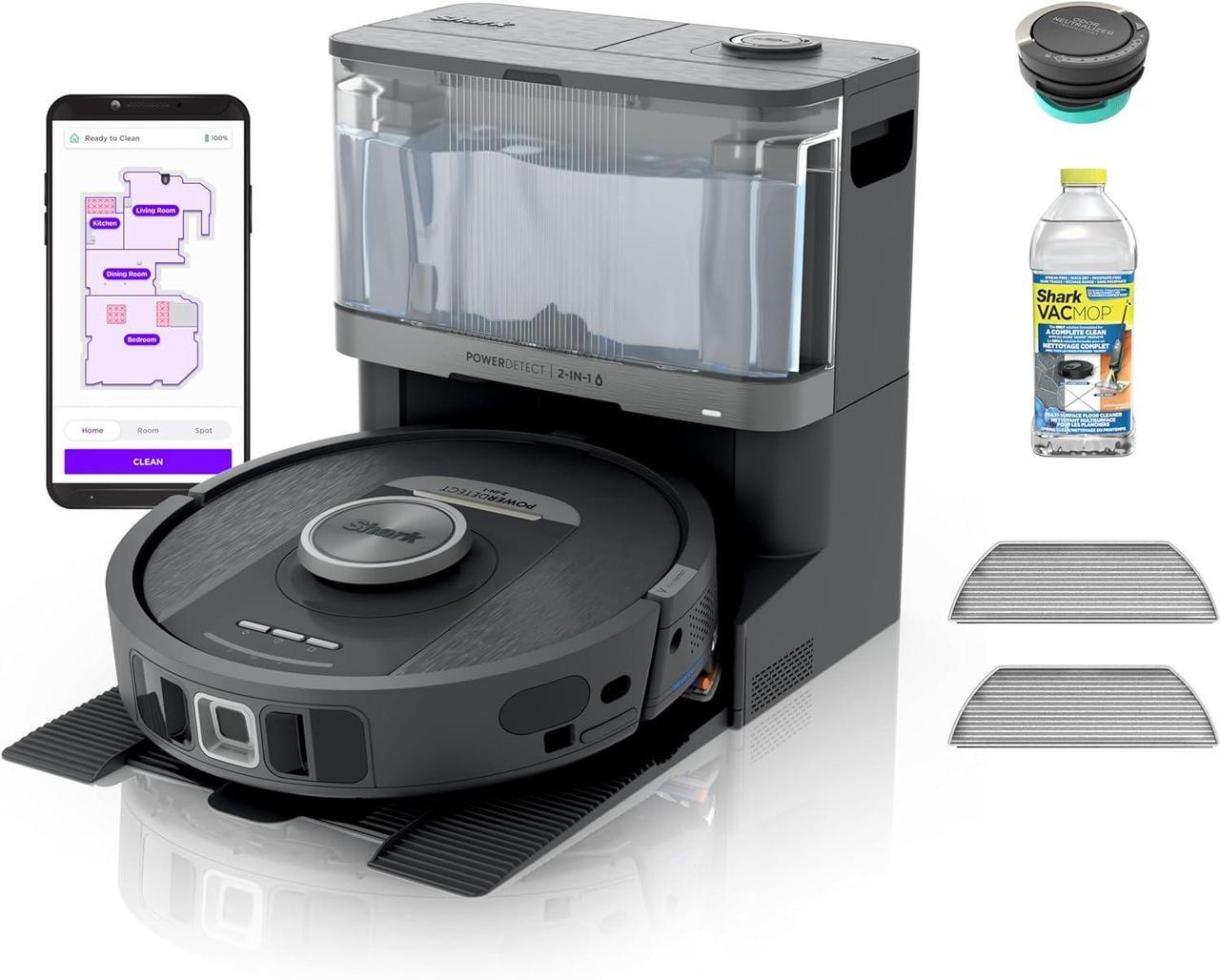 Main image of Shark Robot Vacuum & Mop Combo, PowerDetect NeverTouch, Self-Emptying & Self-Refilling, 60-Day Debris Capacity, 30-Day Refill Tank, Pad Dry, 5 Intelligent PowerDetect Cleaning Technologies