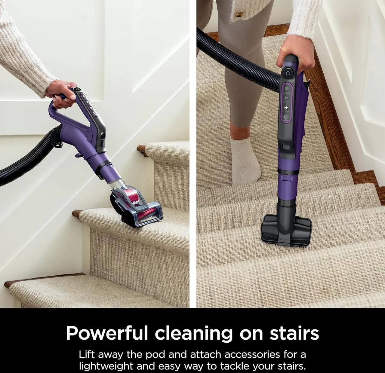 Alt view image 6 of 7 - Shark POWERDETECT Upright Vacuum Cleaner with HEPA Filter, Heavy Duty Vacuum with Powerful Suction for Pet Hair Pickup, DuoClean Technology, Powered Lift-Away, Ideal for Carpets & Hardfloors