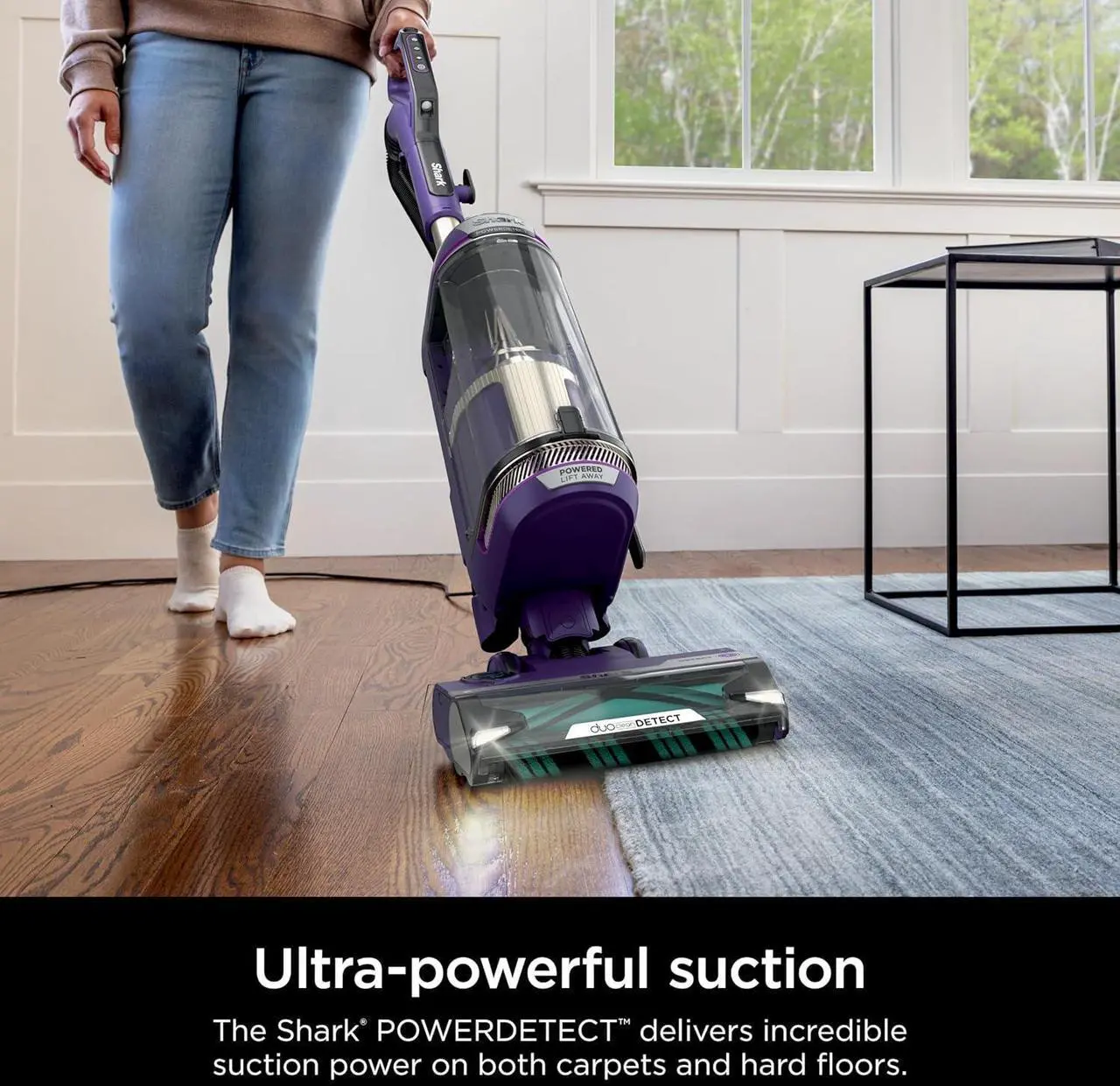 Alt view image 7 of 7 - Shark POWERDETECT Upright Vacuum Cleaner with HEPA Filter, Heavy Duty Vacuum with Powerful Suction for Pet Hair Pickup, DuoClean Technology, Powered Lift-Away, Ideal for Carpets & Hardfloors