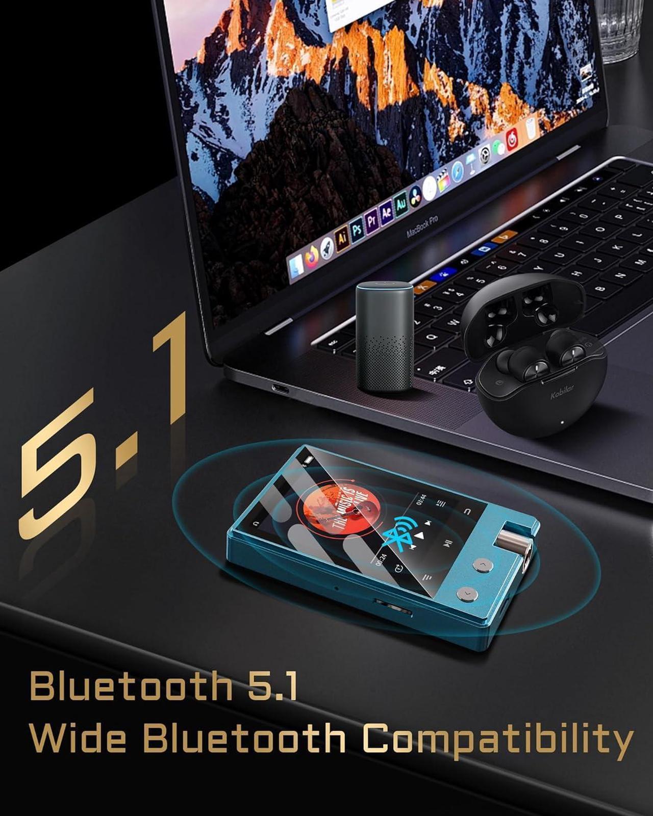 Alt view image 4 of 7 - MP3 Player with Bluetooth,HiFi Lossless DSD/FLAC Digital Audio Music Player Portable,Flac DSD256/128/64 Supported,Portable 2.4" IPS Screen,64GB Micro SD Card Included,Support Up to 256GB Z12Pro