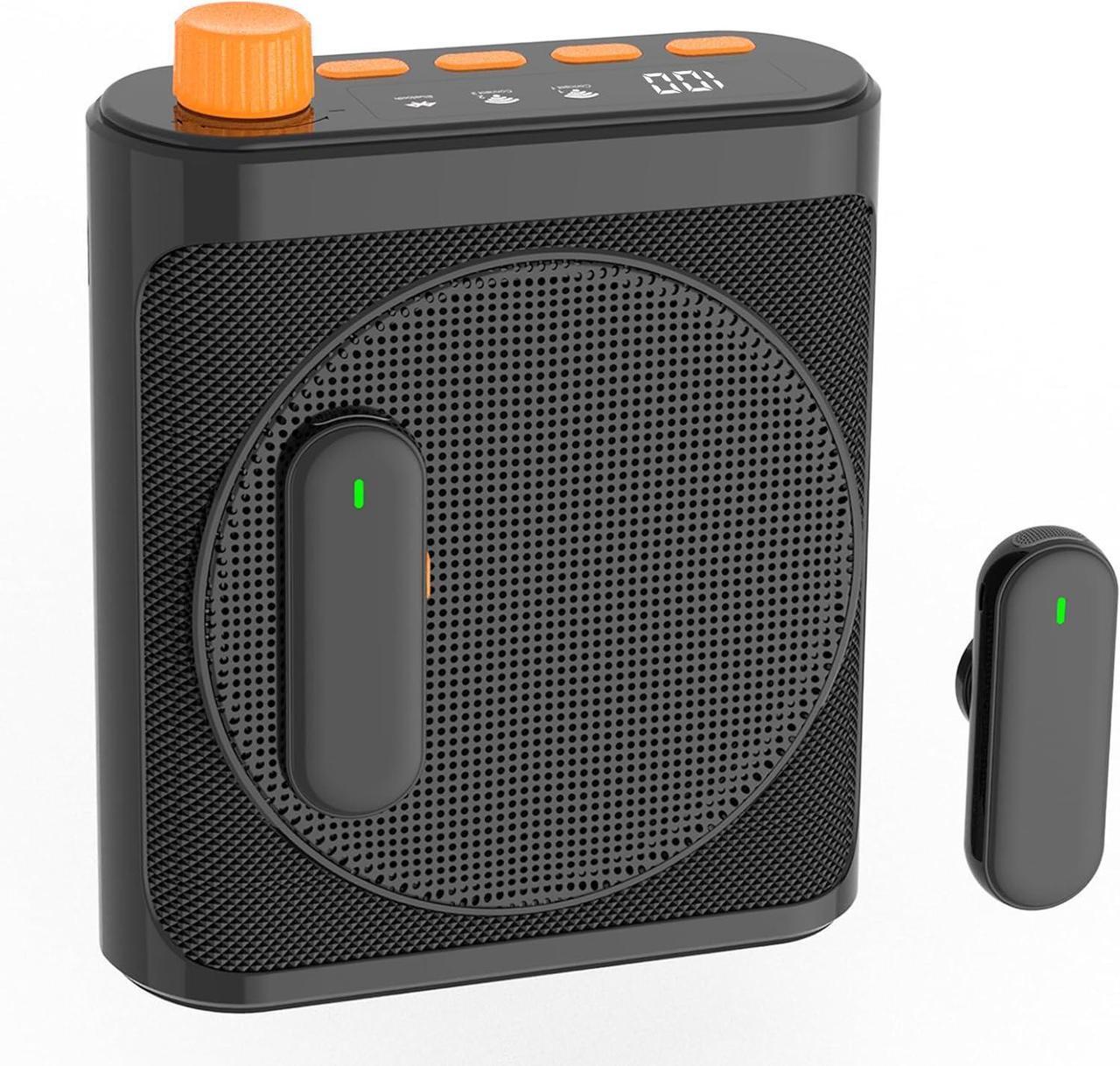 Main image of Voice Amplifier with Magnetic Wireless Lavalier Microphone: Portable Voice Amplifier for Teachers with 2 Mic, Rechargeable Bluetooth Speaker System for Classroom, Yoga, Meetings, Speeches
