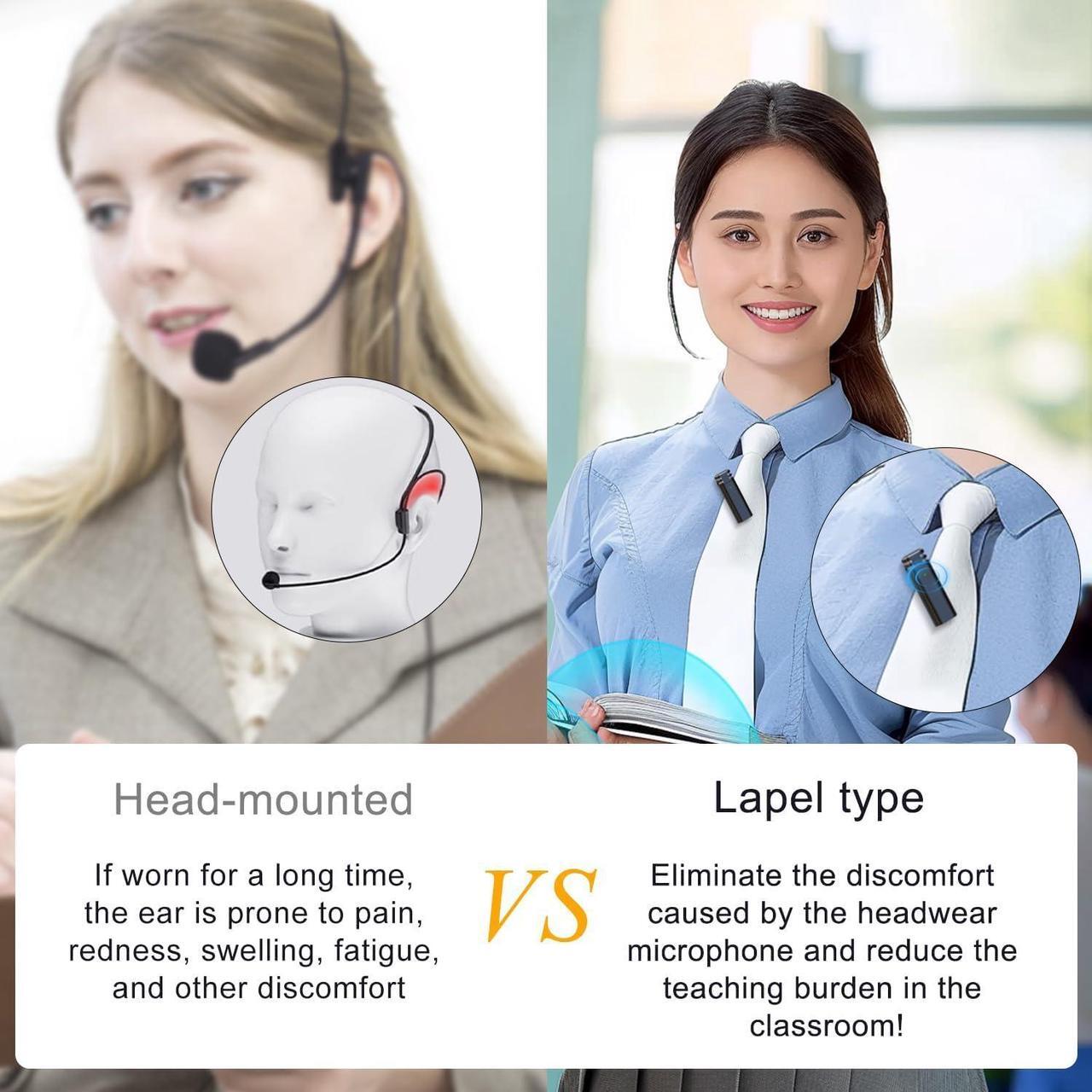 Alt view image 2 of 7 - Portable Voice Amplifier with Wireless Lapel Microphone for Teachers, Tour Guide, Elderly, Wireless Voice Amplifier for Classroom, Clip On Microphone System Speaker, Teacher Must Haves