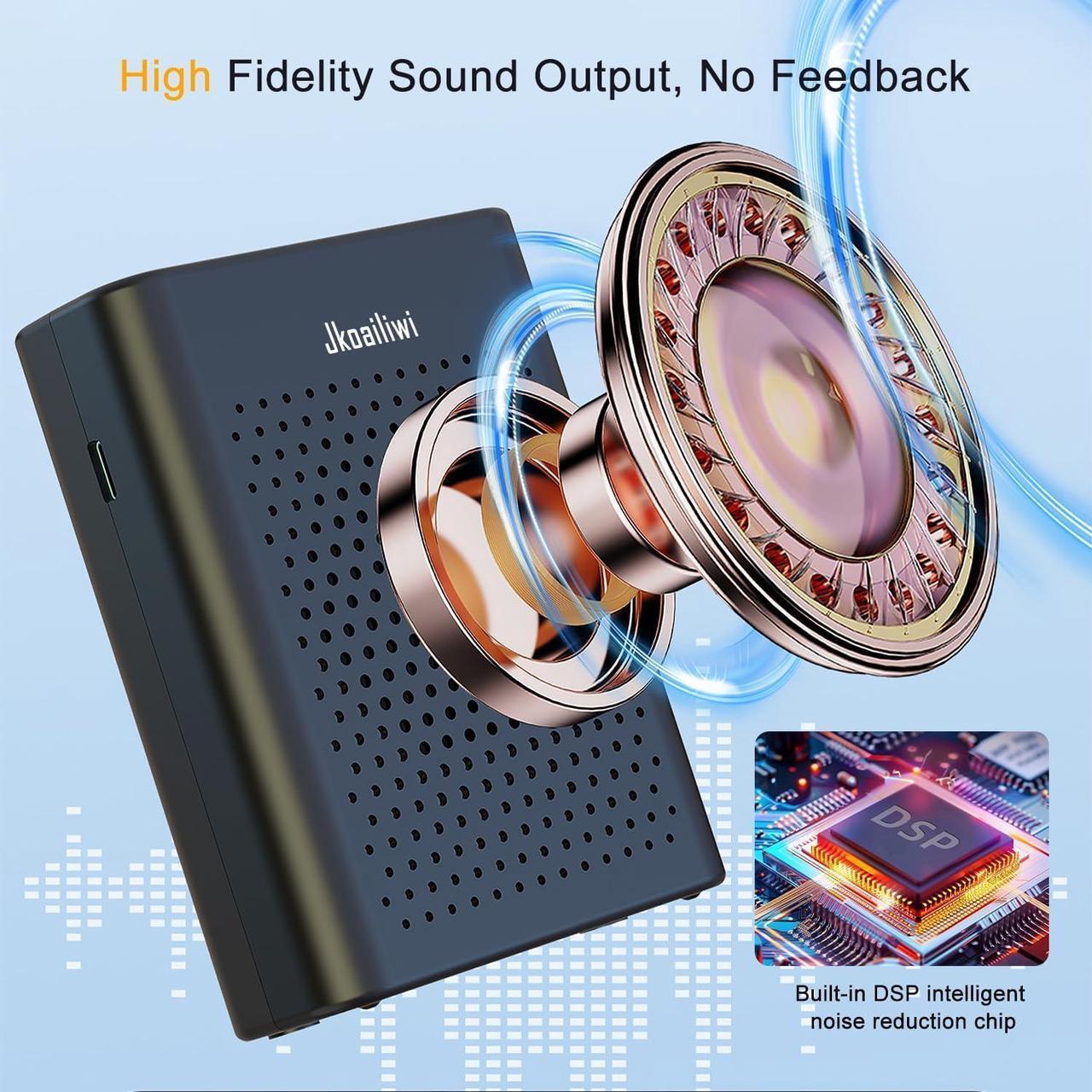 Alt view image 4 of 7 - Portable Voice Amplifier with Wireless Lapel Microphone for Teachers, Tour Guide, Elderly, Wireless Voice Amplifier for Classroom, Clip On Microphone System Speaker, Teacher Must Haves