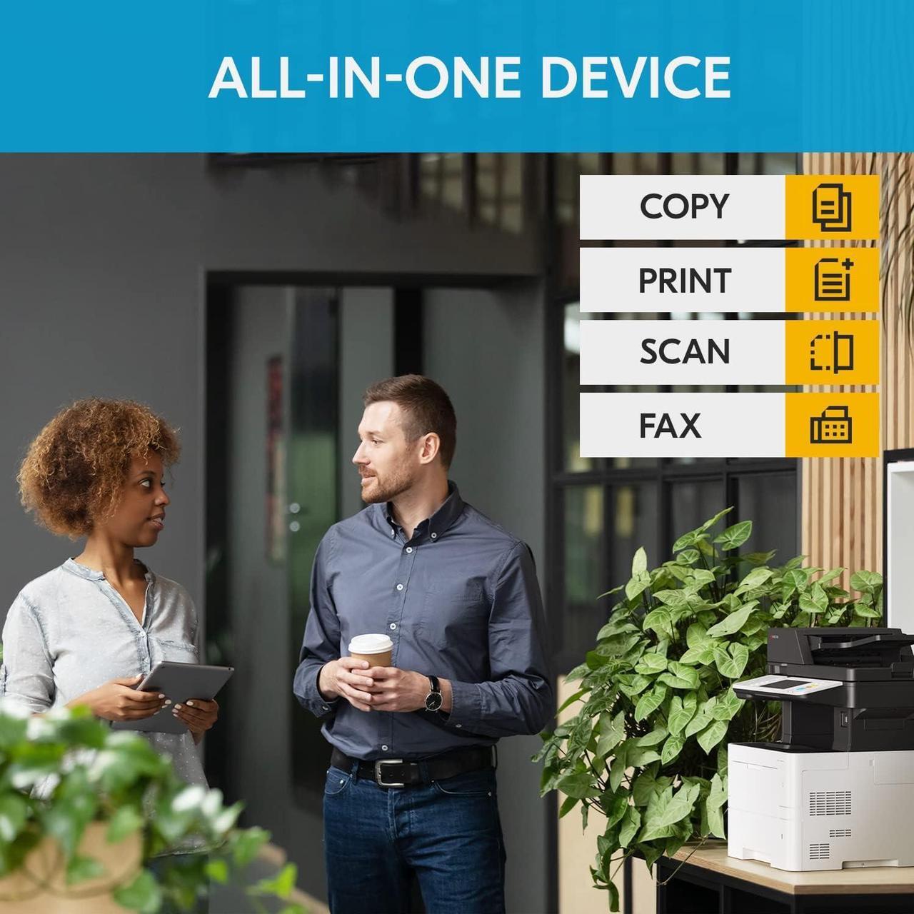 Alt view image 4 of 7 - KYOCERA ECOSYS MA5500ifx All-in-One Monochrome Laser Printer (Print/Copy/Scan/Fax), 57 ppm, Up to Fine 1200 dpi, Gigabit Ethernet HyPAS Capable, 7 inch Touchscreen Panel, 512 MB