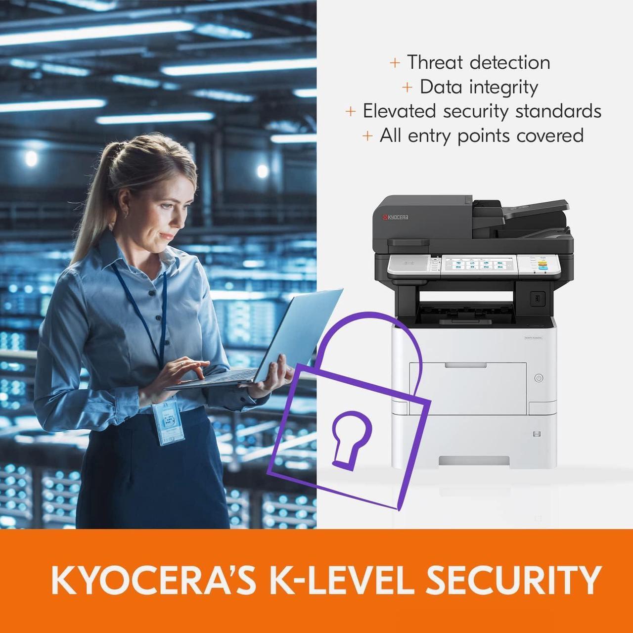 Alt view image 7 of 7 - KYOCERA ECOSYS MA5500ifx All-in-One Monochrome Laser Printer (Print/Copy/Scan/Fax), 57 ppm, Up to Fine 1200 dpi, Gigabit Ethernet HyPAS Capable, 7 inch Touchscreen Panel, 512 MB