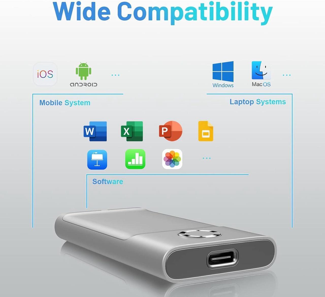 Alt view image 5 of 6 - Bluetooth Presentation Clicker Wireless Presenter, Air Mouse with Red Light Presentation Remote for MacOS (2013 or Later), Win 8/10/11 (with BLE)/, iPadOS 13 or Above, Android 5 or Above