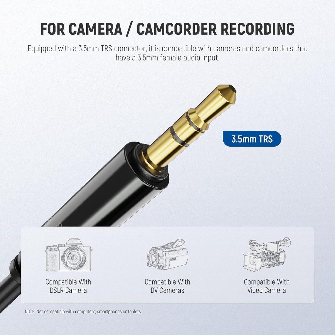 Alt view image 6 of 7 - 2m Wired Dual Lavalier Microphones with 4m Extension Cable, Mini Clip On Omnidirectional Condenser Lapel Lav Mic 3.5mm TRS for DSLR Mirrorless Camera Camcorder Interview Vlog, LM3
