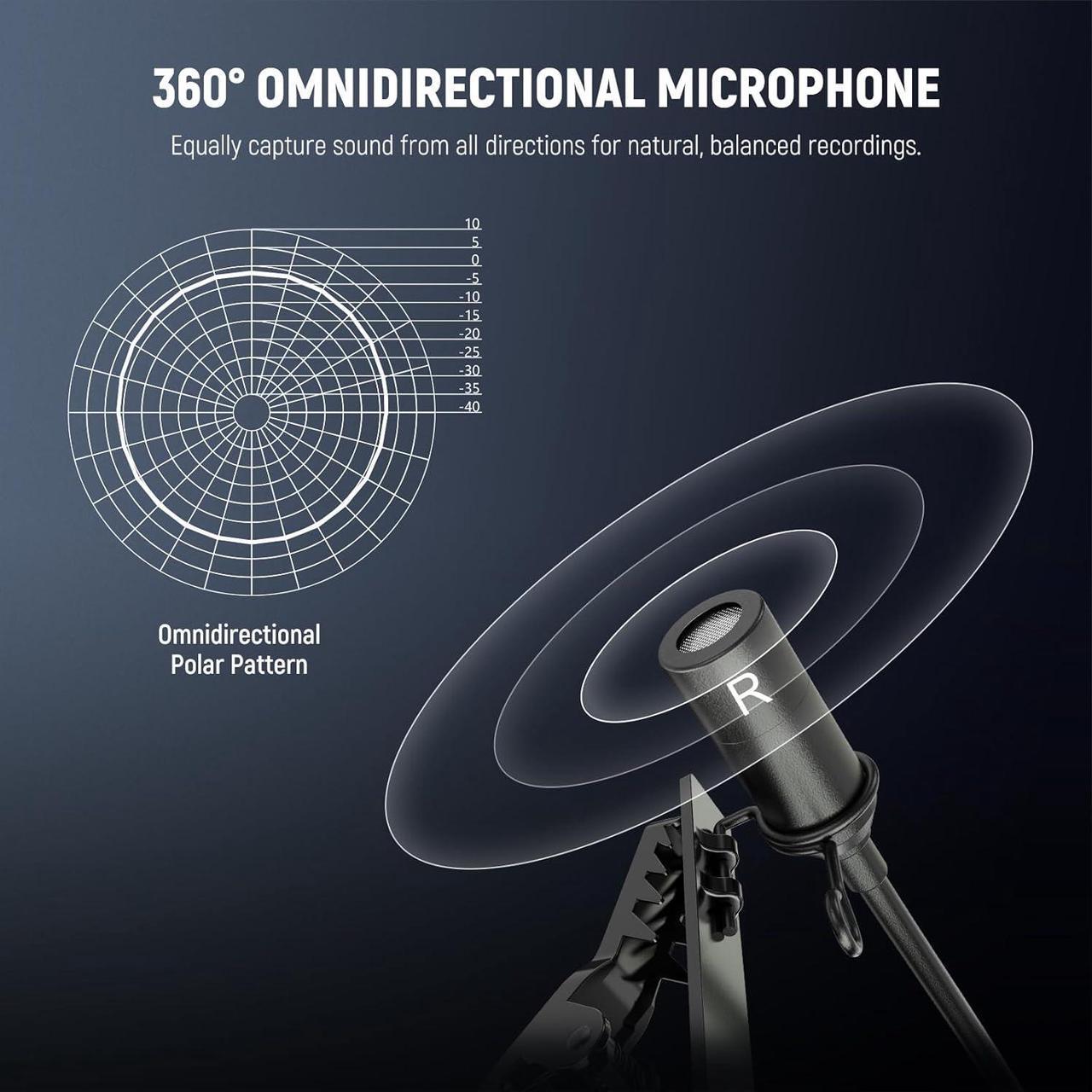 Alt view image 2 of 7 - 2m Wired Dual Lavalier Microphones with 4m Extension Cable, Mini Clip On Omnidirectional Condenser Lapel Lav Mic 3.5mm TRS for DSLR Mirrorless Camera Camcorder Interview Vlog, LM3
